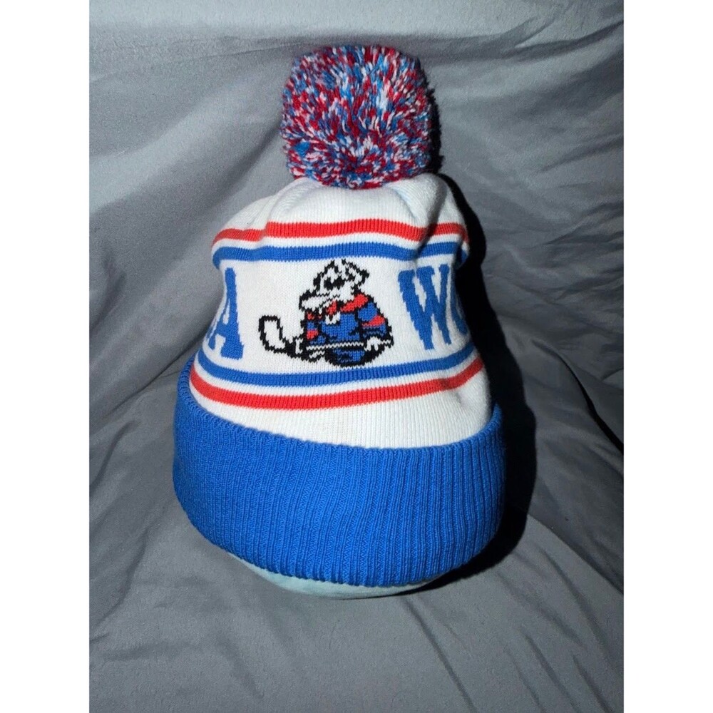 Vintage Mississippi Sea Wolves ECHL Hockey Pom Knit Beanie Hat
